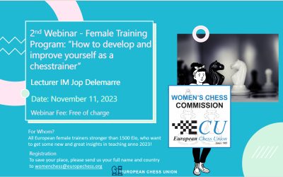 Female Training Program: “How to develop and improve yourself as a chesstrainer”